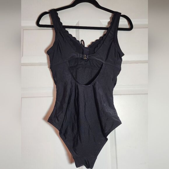 Kona Sol Black Slimming One Piece Open Back Swimsuit S - Picture 4 of 4